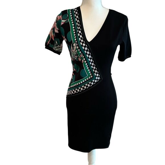 Roberto Cavalli Y2K Knit Print Dress Size 4 - Picture 1 of 9
